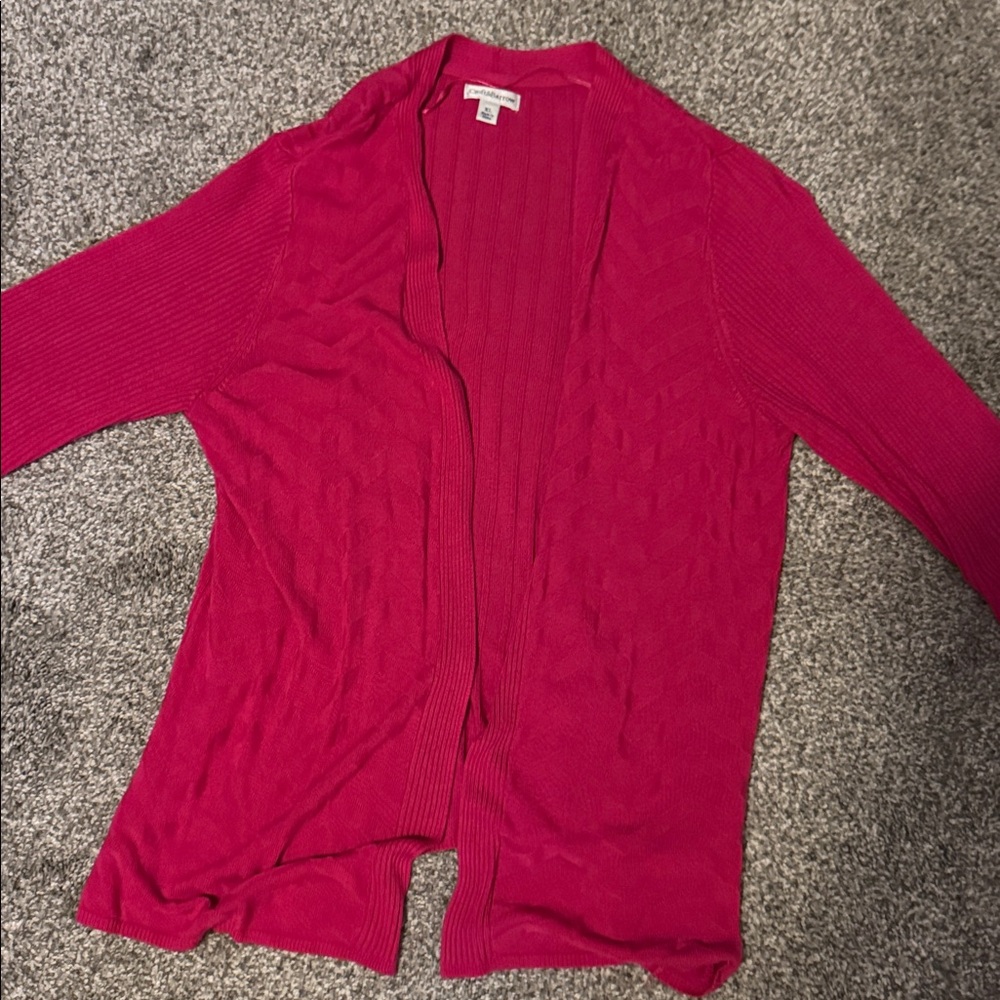 Croft & Barrow Vibrant Pink Cardigan